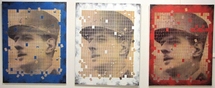 Triptique consacré au Général de Gaulle de Fabian Edestam exposé au Memorial de Gaulle Triptique consacré au Général de Gaulle de Fabian Edestam exposé au Memorial de Gaulle