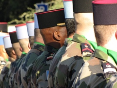 Soldats lors de la prise d'Armes
