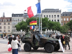 Arrivée du 3ème Régiment de Hussards à Metz - Démonstration statique