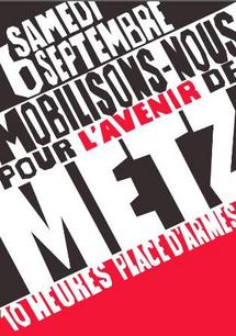 Manifestation à Metz le 6 septembre contre la nouvelle carte militaire Manifestation à Metz le 6 septembre contre la nouvelle carte militaire