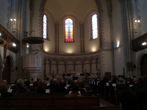 Le Quintet de cuivres de la Musique de la Région Terre Nord-Est au Temple Neuf Le Quintet de cuivres de la Musique de la Région Terre Nord-Est au Temple Neuf